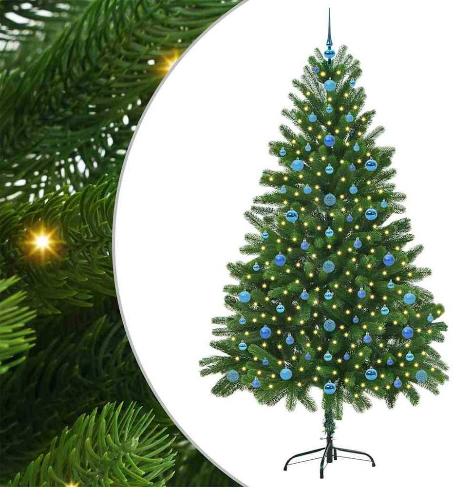 Kalėdų eglutė su 300 LED s stovu Žalia 210 cm PE