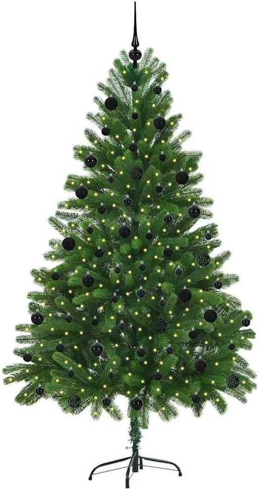 Kalėdų eglutė su 300 LED s stovu Žalia 210 cm PE