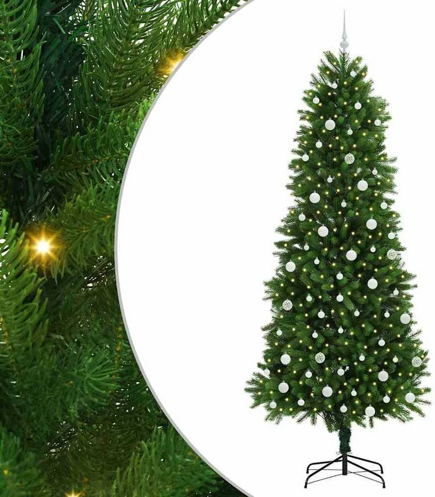 Kalėdų eglutė su 300 LED s stovu Žalia 240 cm PE