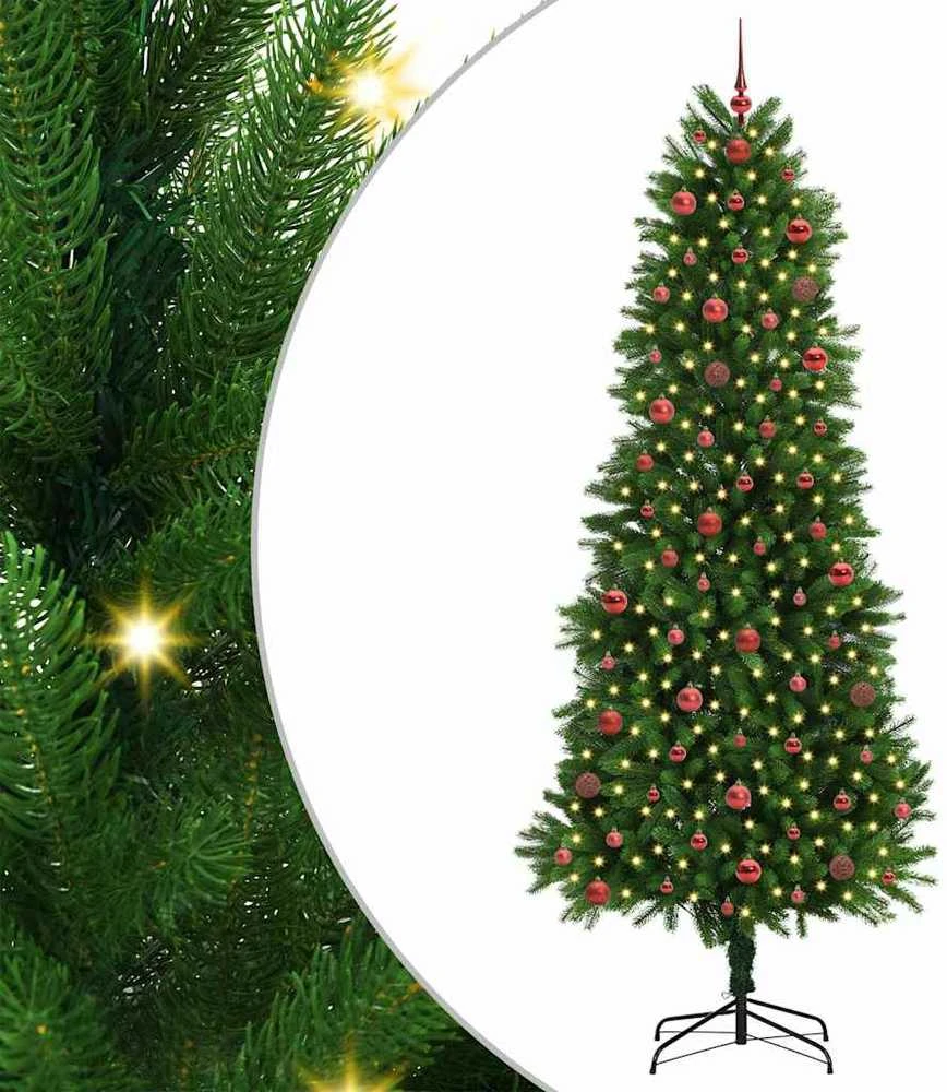 Kalėdų eglutė su 300 LED s stovu Žalia 240 cm PE