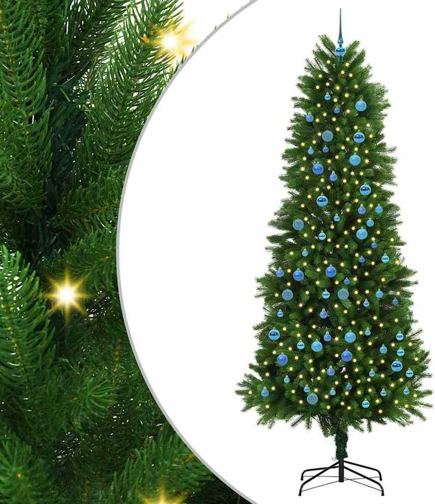 Kalėdų eglutė su 300 LED s stovu Žalia 240 cm PE