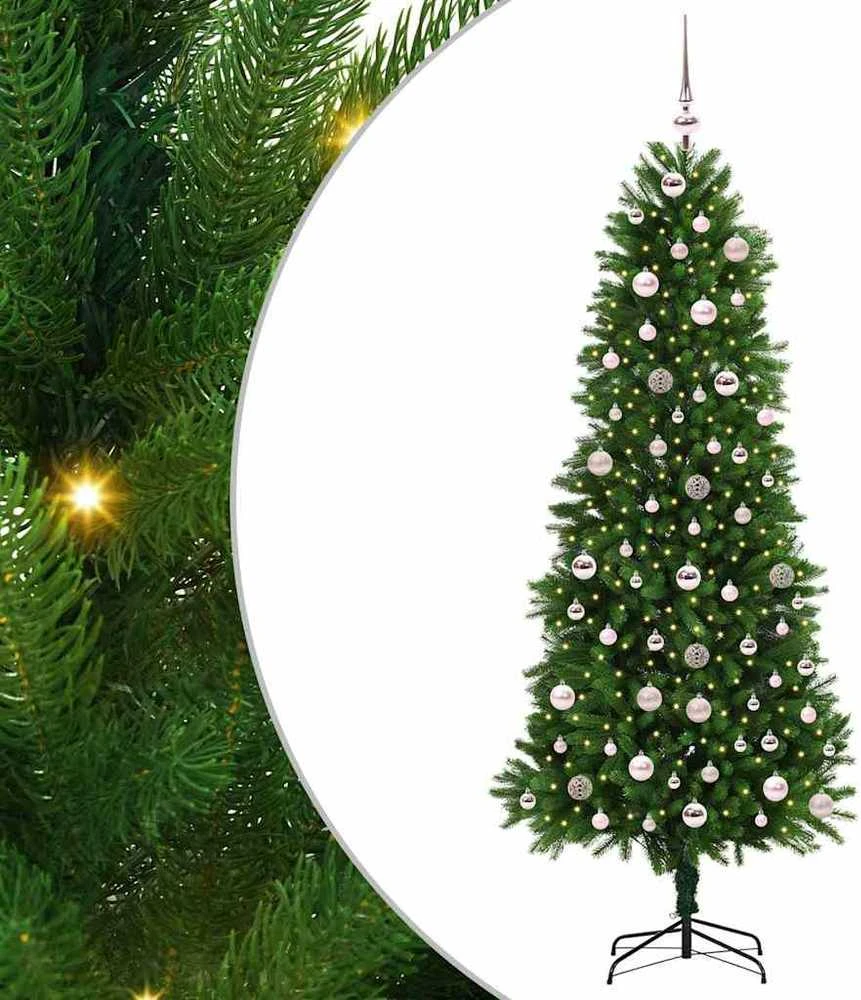 Kalėdų eglutė su 300 LED s stovu Žalia 240 cm PE