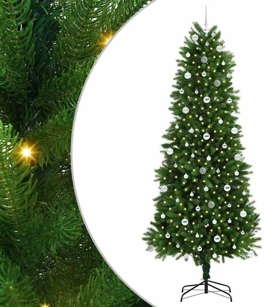 Kalėdų eglutė su 300 LED s stovu Žalia 240 cm PE