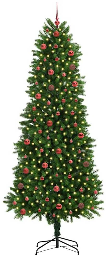 Kalėdų eglutė su 300 LED s stovu Žalia 240 cm PE