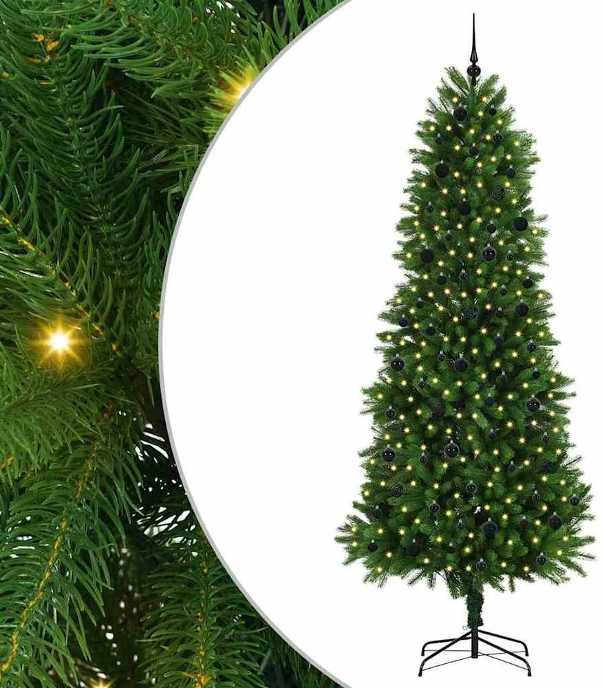 Kalėdų eglutė su 300 LED s stovu Žalia 240 cm PE