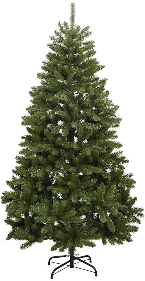 Kalėdų eglutė su šarnyrinėmis šakomis/LED/žaisliukais, 210cm