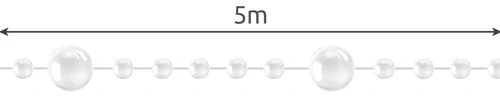Christmas medžio garland - pearls 5m Ruhhy 22499