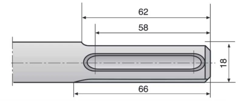 Grąžtas Kaltas įžeminimui Hikoki 751011; SDS-max; 13x260 mm