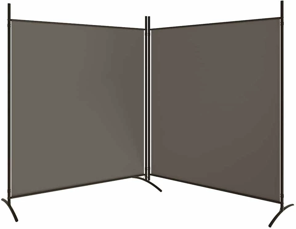 Kambario pertvara, 2 dalių, antracito, 348x180cm, audinys