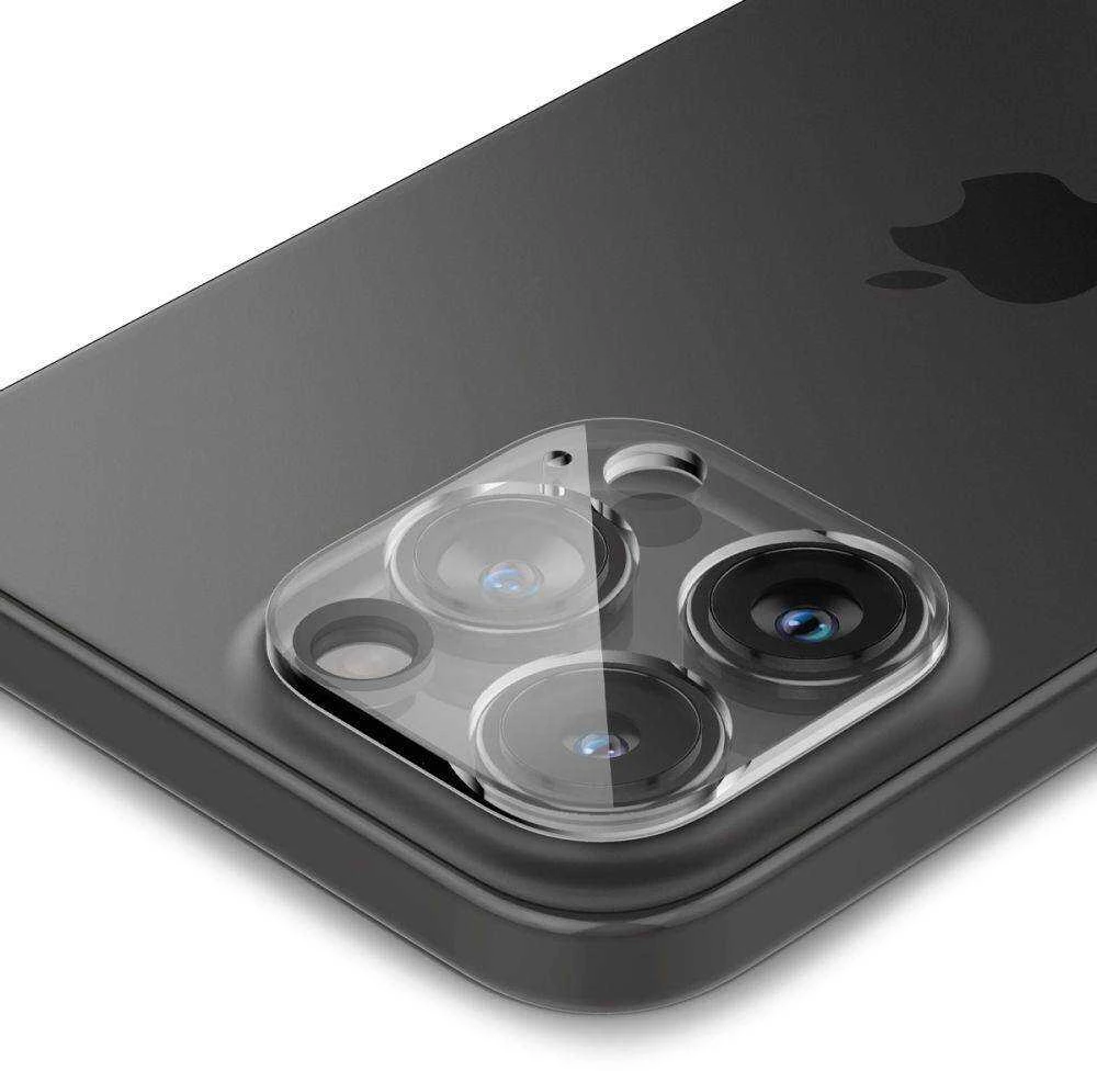 Kameros apsauga Apple iPhone 14 Pro / 14 Pro Max / 15 Pro / 15 Pro Max Spigen Optik. TR ”EZ FIT” Camera Protector 2-pack Clear