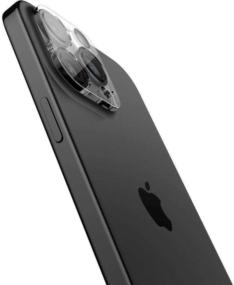 Kameros apsauga Apple iPhone 14 Pro / 14 Pro Max / 15 Pro / 15 Pro Max Spigen Optik. TR ”EZ FIT” Camera Protector 2-pack Clear