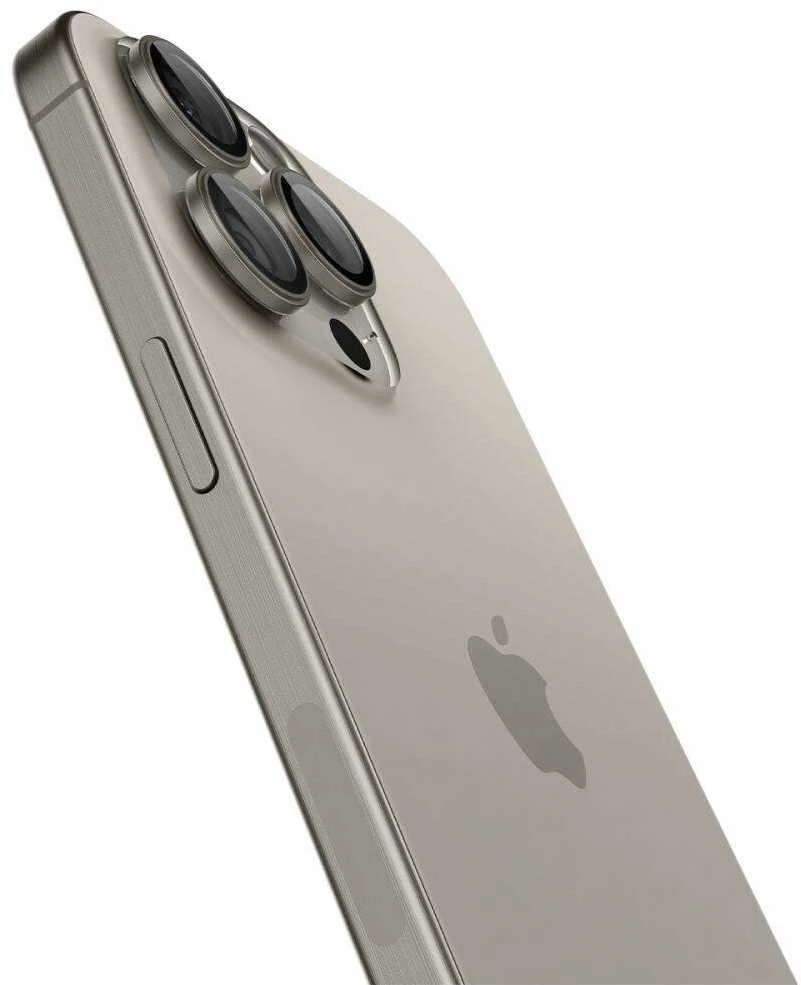 Kameros apsauga Apple iPhone 14 Pro / 14 Pro Max / 15 Pro / 15 Pro Max / 16 Pro / 16 Pro Max / 17 Pro / 17 Pro Max Spigen Optik.TR Camera Protector 2 vnt. Natural Titanium beige