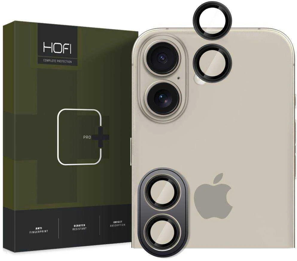 Kameros apsauga Apple iPhone 16 / Apple iPhone 16 Plus HOFI CamRing Pro+ juodas