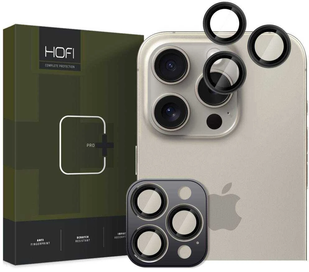 Kameros apsauga Apple iPhone 16 Pro / 16 Pro Max HOFI CamRing Pro+ juodas