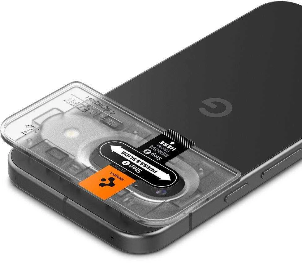 „Spigen Glass tR EZ Fit Optik“ 2 vnt., krištolo skaidrumo – „Google Pixel 9“