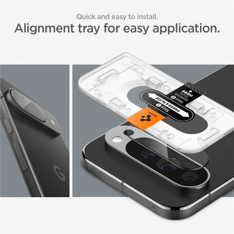 „Spigen Glass tR EZ Fit Optik“ 2 vnt., krištolo skaidrumo – „Google Pixel 9“
