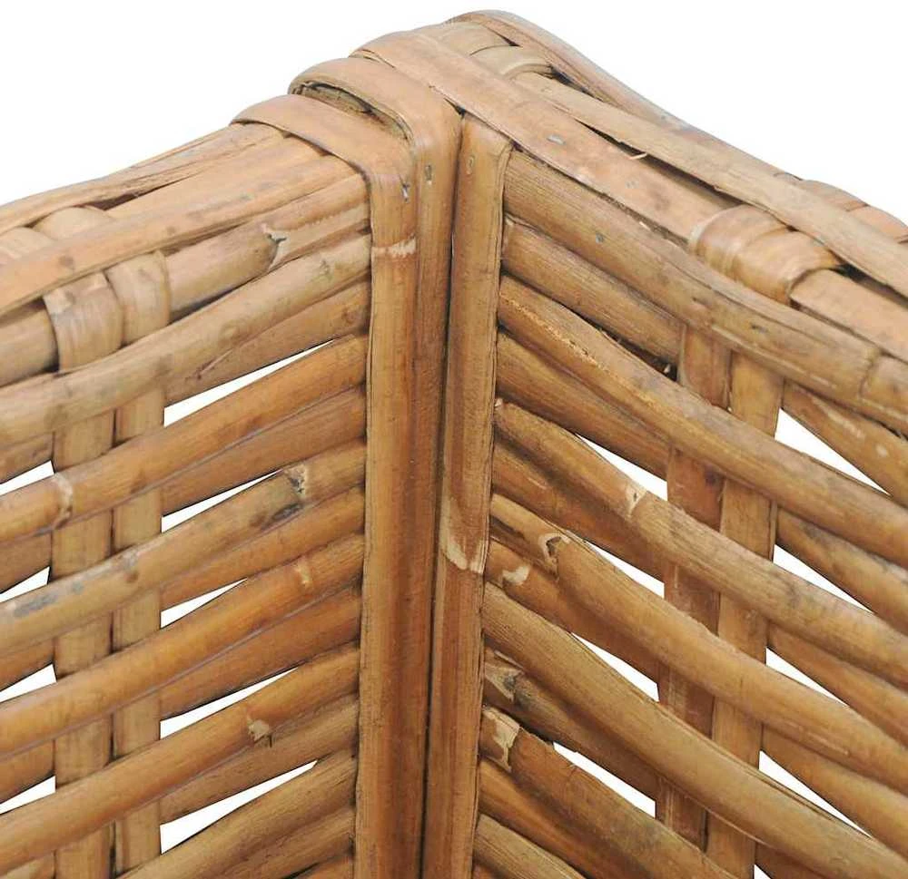 Kampinė sofa su pagalvėlėmis, natūralus ratanas
