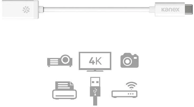 „Kanex“ USB-C į USB adapteris, 21 cm, baltas