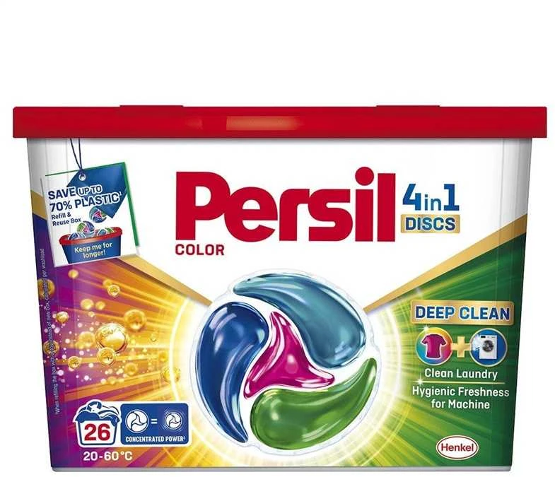KAPSULĖS SKALB PERSIL DISCS COLOR 26VNT