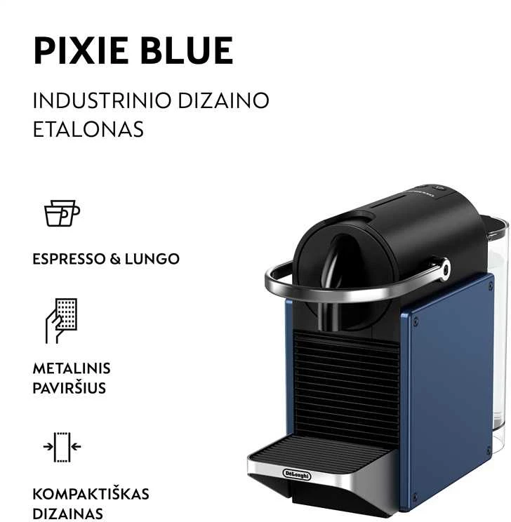 Kapsulinis kavos aparatas Nespresso EN127.BL, mėlynas/juodas