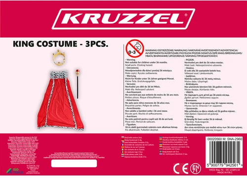 Karaliaus kostiumų rinkinys iš 3 Kruzzel 20560