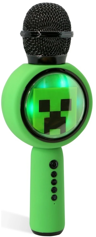 Karaoke mikrofonas LED su belaidžiu garsiakalbiu OTL Minecraft Creeper