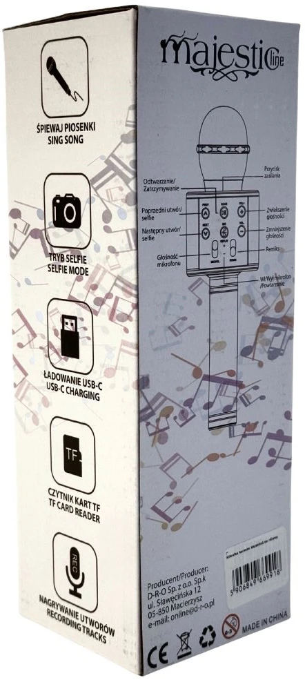 Karaoke microphone MajesticLine rožinės spalvos