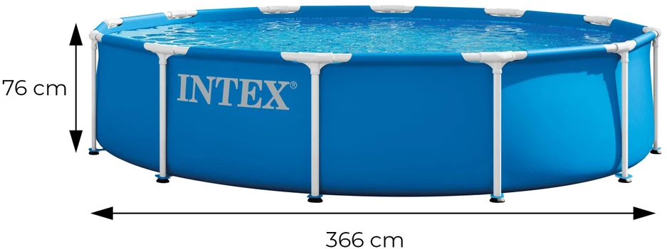 Karkasinis sodo baseinas apvalus 366×76 cm, INTEX 28210ND
