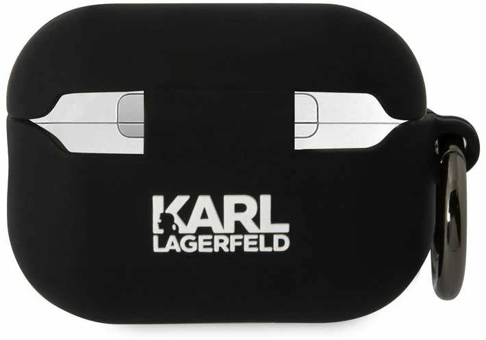 Karl Lagerfeld 3D Logo NFT Karl and Choupette silikoninis dėklas skirtas AirPods Pro 2 juodos spalvos