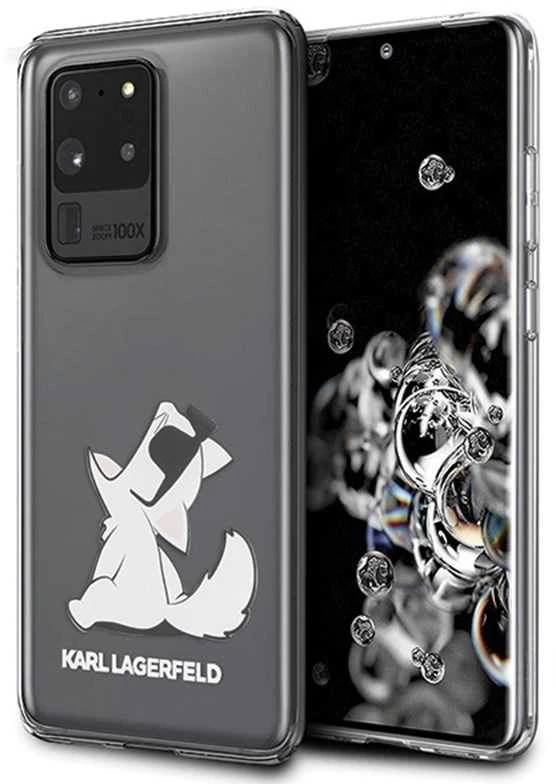 Dėklas Karl Lagerfeld KLHCS69CFNRC S20 Ultra G988 skaidrus Choupette Fun