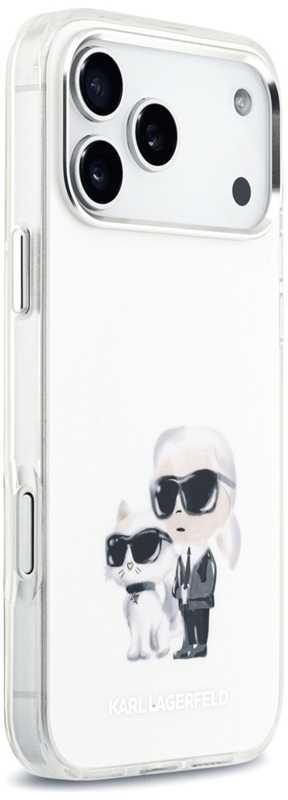 Karl Lagerfeld IML Aquarelle Karl & Choupette & Logo MagSafe - dėklas skirtas Apple iPhone 17 Pro Max baltas