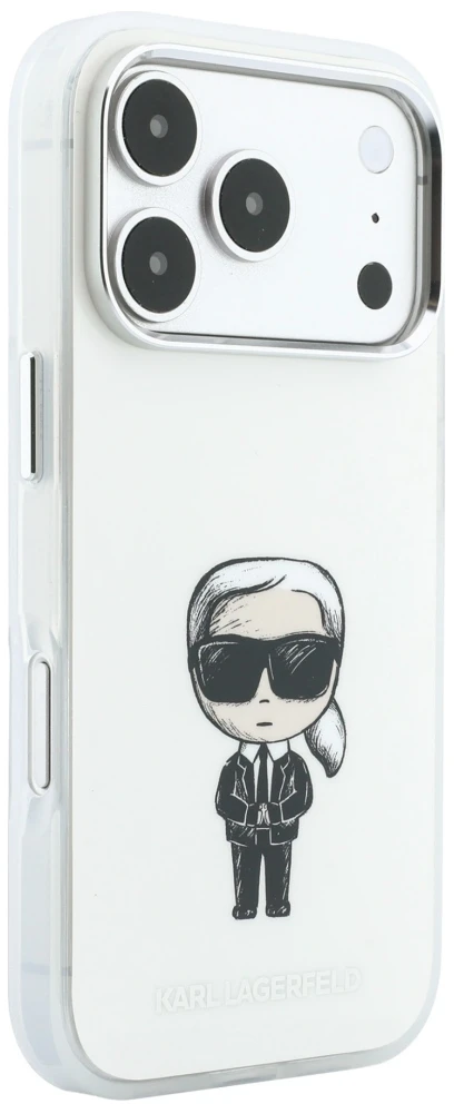 Karl Lagerfeld IML Ikonik Sketch Print MagSafe dėklas, skirtas iPhone 18 Pro Max / 17 Pro Max, smėlio spalvos