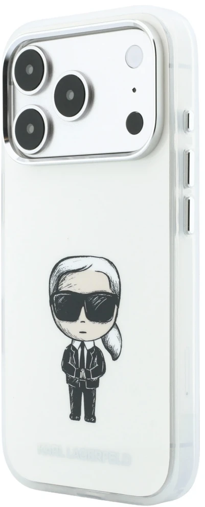 Karl Lagerfeld IML Ikonik Sketch Print MagSafe dėklas, skirtas iPhone 18 Pro Max / 17 Pro Max, smėlio spalvos