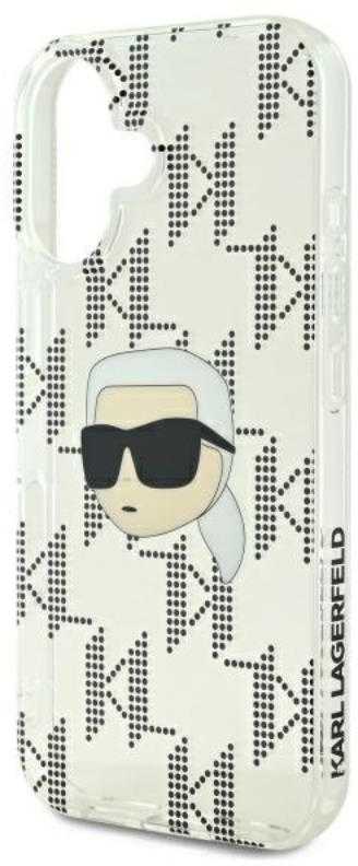 Karl Lagerfeld IML Karl Head Electroplated - dėklas skirtas Apple iPhone 16 transparent