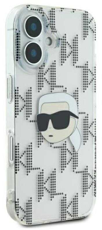 Karl Lagerfeld IML Karl Head Electroplated - dėklas skirtas Apple iPhone 16 transparent