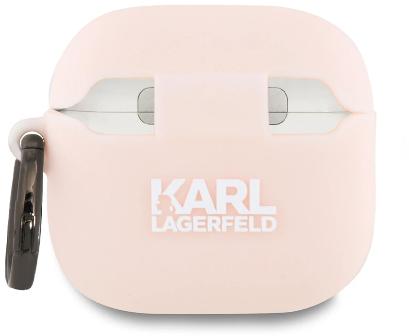 Dėklas Karl Lagerfeld KLA4RUNCHP AirPods 4 cover pink Silicone Choupette Head 3D