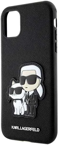 Karl Lagerfeld KLHCN61SANKCPK Apple iPhone 11 / Xr 6.1" dėklas telefonui juodos spalvos Saffiano Karl & Choupette