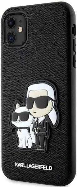 Karl Lagerfeld KLHCN61SANKCPK Apple iPhone 11 / Xr 6.1" dėklas telefonui juodos spalvos Saffiano Karl & Choupette