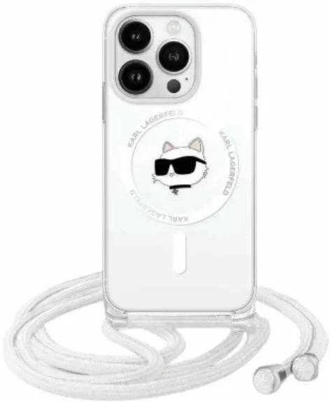 Karl Lagerfeld KLHMP16XHCCHNT Apple iPhone 16 Pro Max 6.9″ kietas dėklas skaidrus IML Choupette Head & Cord