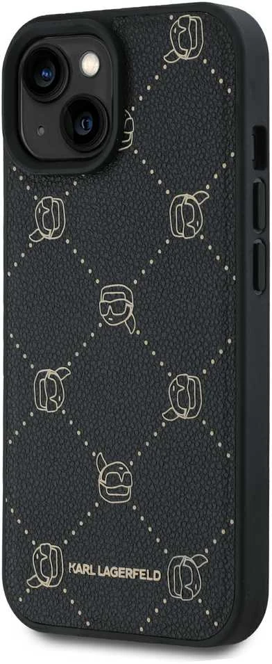 Dėklas Karl Lagerfeld KLHMP15SPGKHPHK Apple iPhone 15 6.1″ juodos spalvos Magsafe Karl Head