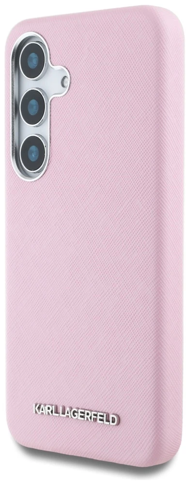 Dėklas Karl Lagerfeld Saffiano Full Wrapped Elongated Metal Logo MagSafe Samsung Galaxy S25+