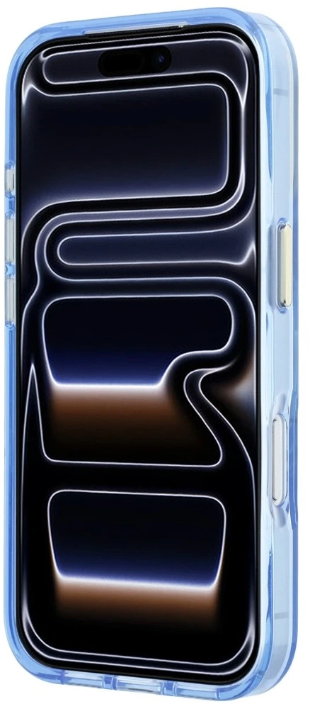 Karl Lagerfeld Script Logo MagSafe dėklas, skirtas iPhone 18 Pro / 17 Pro, šviesiai mėlynas