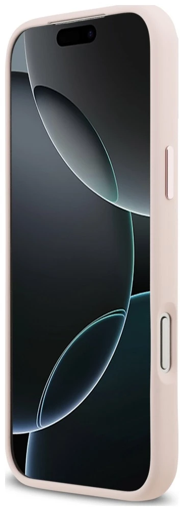 Karl Lagerfeld silikoninis Choupette metalinis kaištis dėklas, skirtas iPhone 18 Pro Max / 17 Pro Max, rožinis