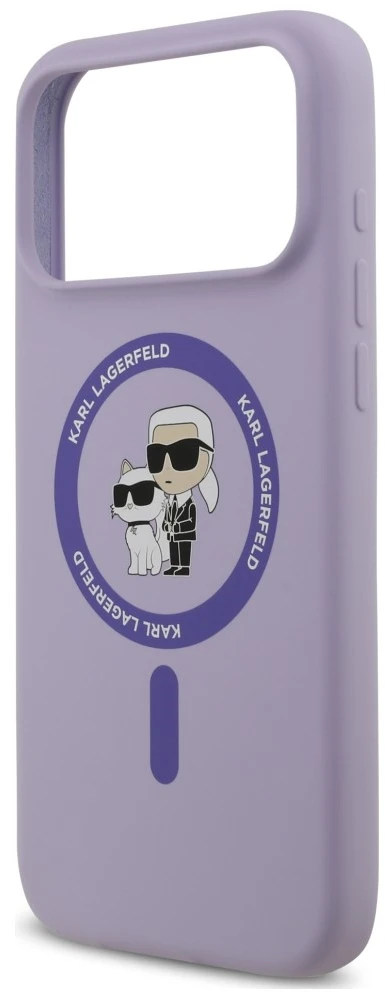 Karl Lagerfeld Silicone Karl&Choupette Ring MagSafe dėklas, skirtas iPhone 18 Pro Max / iPhone 17 Pro Max P