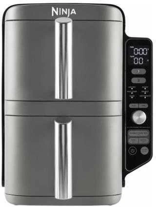 Karšto oro gruzdintuvė Ninja Double Stack XL, 2 lygių, 9,5 l, SL400EU, Tamsiai pilka