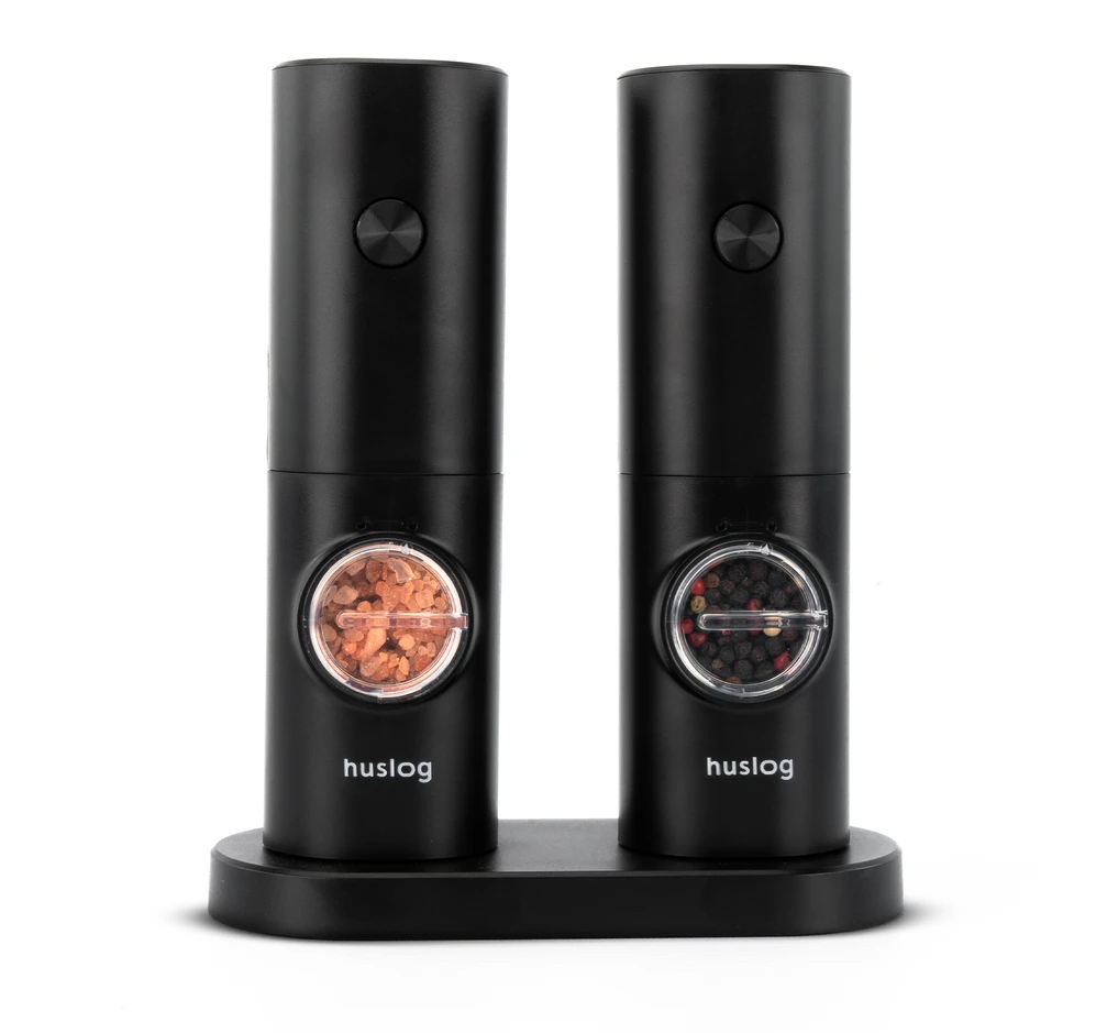 Huslog elektrinių malūnėlių rinkinys su USB įkrovimu