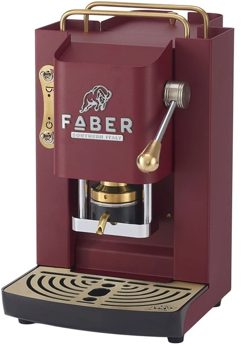 Kavos aparatas FBR Faber Pro Deluxe Cherry Raudona Messing