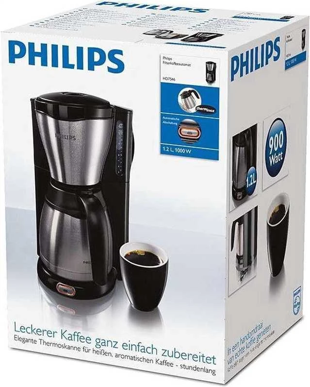 Kavos aparatas Philips Daily Collection HD7546/20, Juodos/Sidabrinės spalvos