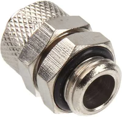 Kein Hersteller Gamintojo jungtis tiesi G1/4 colio į 10/8 mm sidabrinį blizgantį