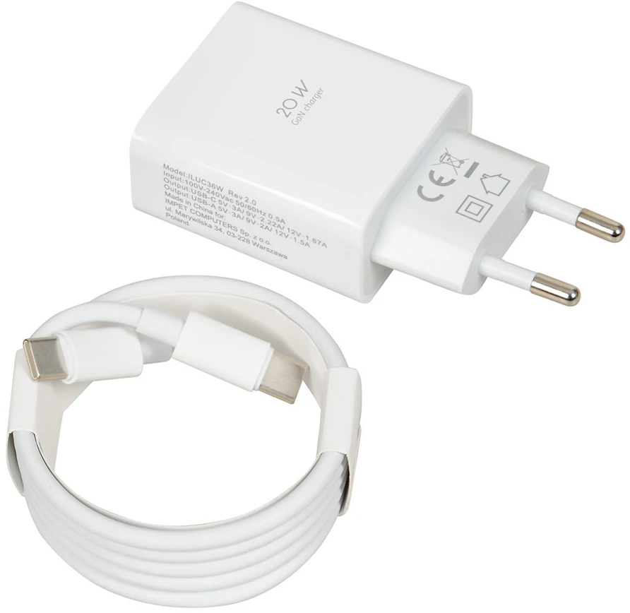 IBOX C-36 20W USB A+C SIENINIO ĮKROVIMO KABELIS USB-C Į USB-C